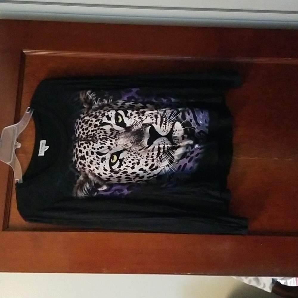 Olsenboye long sleeve black tee with tiger on front
